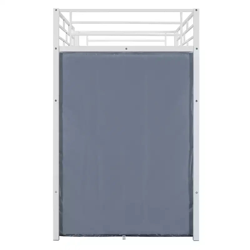 Letto a soppalco con armadio, scrivania, ripiani, presa di corrente e luce LED, struttura in metallo, singolo/una piazza e mezza
