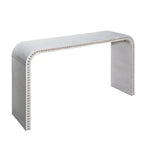 Consolle da ingresso a cascata da 59" con perline in legno e design minimalista bianca