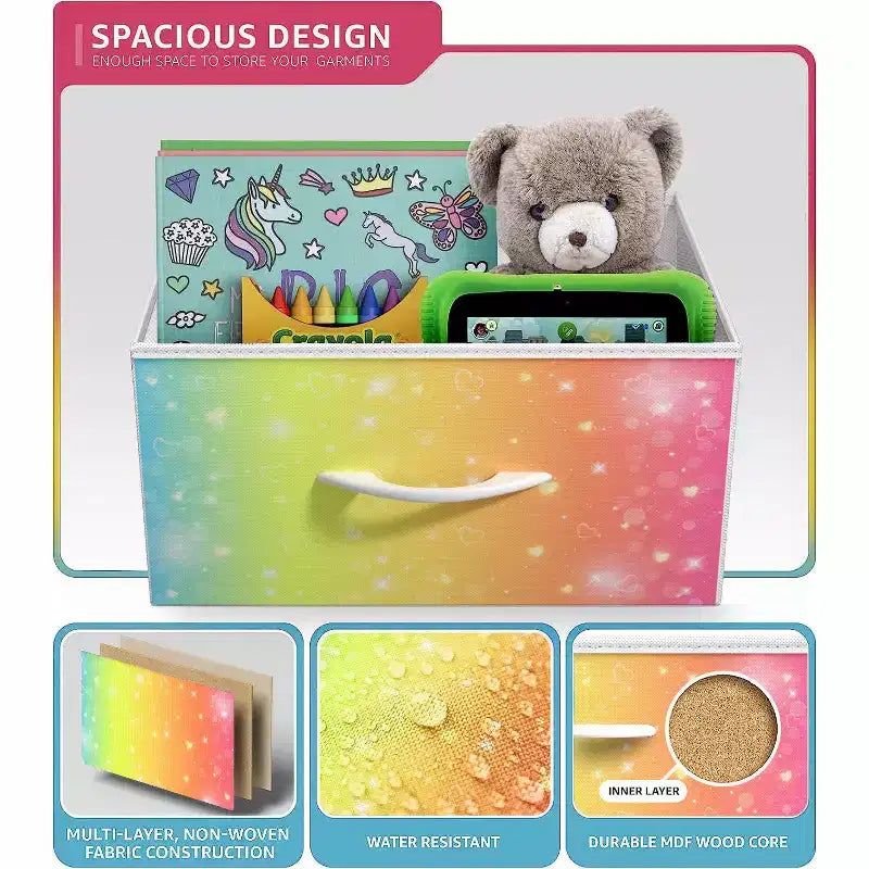 Cassettiera a 8 cassetti, unità di archiviazione con struttura in acciaio, ripiano in legno e cassetti in tessuto per camera da letto, armadio, ufficio