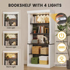 Mobile dispensa da cucina con illuminazione a LED, pensile contenitore per sala da pranzo e soggiorno