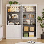 Mobile dispensa da cucina con illuminazione a LED, pensile contenitore per sala da pranzo e soggiorno