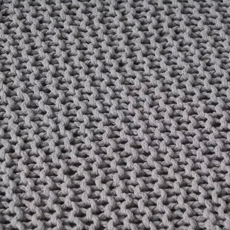 Pouf poggiapiedi rivestito quadrato in maglia per soggiorno e camera da letto