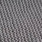 Pouf poggiapiedi rivestito quadrato in maglia per soggiorno e camera da letto