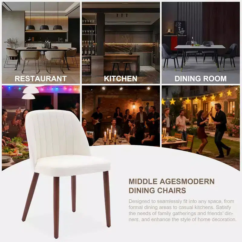 Sedia da pranzo moderna imbottita in tessuto con schienale alto per cucina, sala da pranzo, ristorante