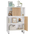Mobile buffet credenza con ante scorrevoli e ripiani regolabili da terra