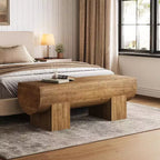 Panca da ingresso in legno massello da 120 cm, panca da fondo letto in stile rustico per camera da letto, soggiorno, corridoio