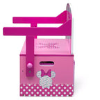 Minnie Mouse Scrivania per Attività 3-in-1 con Contenitore, a Pois Rosa, per Bambini