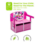 Minnie Mouse Scrivania per Attività 3-in-1 con Contenitore, a Pois Rosa, per Bambini