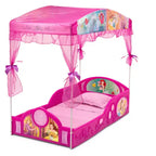 Letto per bambini Principesse con baldacchino Cenerentola Belle Raperonzolo Ariel, per età 2+
