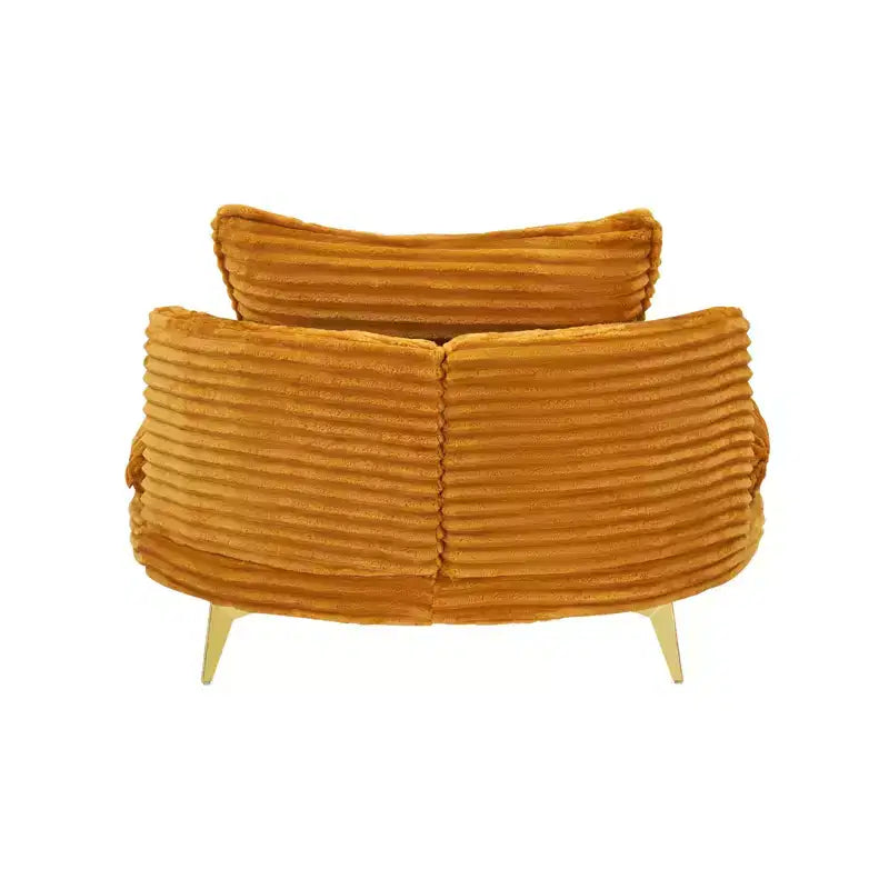 Poltrona moderna con pouf, poltrona lounge oversize con seduta profonda e poggiapiedi, per camera da letto e soggiorno