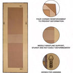 Specchio rustico a figura intera da 61"x22" con cornice in alluminio da parete o da appoggio