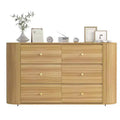 Acekool 9 Drawer Farmhouse Dresser with Power Outlet, Vintage Chest with Metal Handles, Large Storage Organizer for Bedroom, Living Room, Hallway