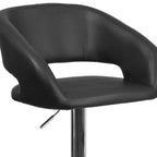 Sgabello da bar moderno con schienale arrotondato, regolabile in altezza, seduta girevole a 360°, in vinile, 150 kg