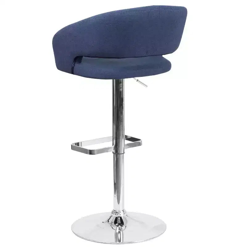 Sgabello da bar moderno con schienale arrotondato, regolabile in altezza, seduta girevole a 360°, in vinile, 150 kg