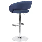 Sgabello da bar moderno con schienale arrotondato, regolabile in altezza, seduta girevole a 360°, in vinile, 150 kg