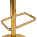 Sgabello da bar moderno con schienale arrotondato, regolabile in altezza, seduta girevole a 360°, in vinile, 150 kg