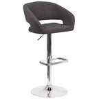 Sgabello da bar moderno con schienale arrotondato, regolabile in altezza, seduta girevole a 360°, in vinile, 150 kg