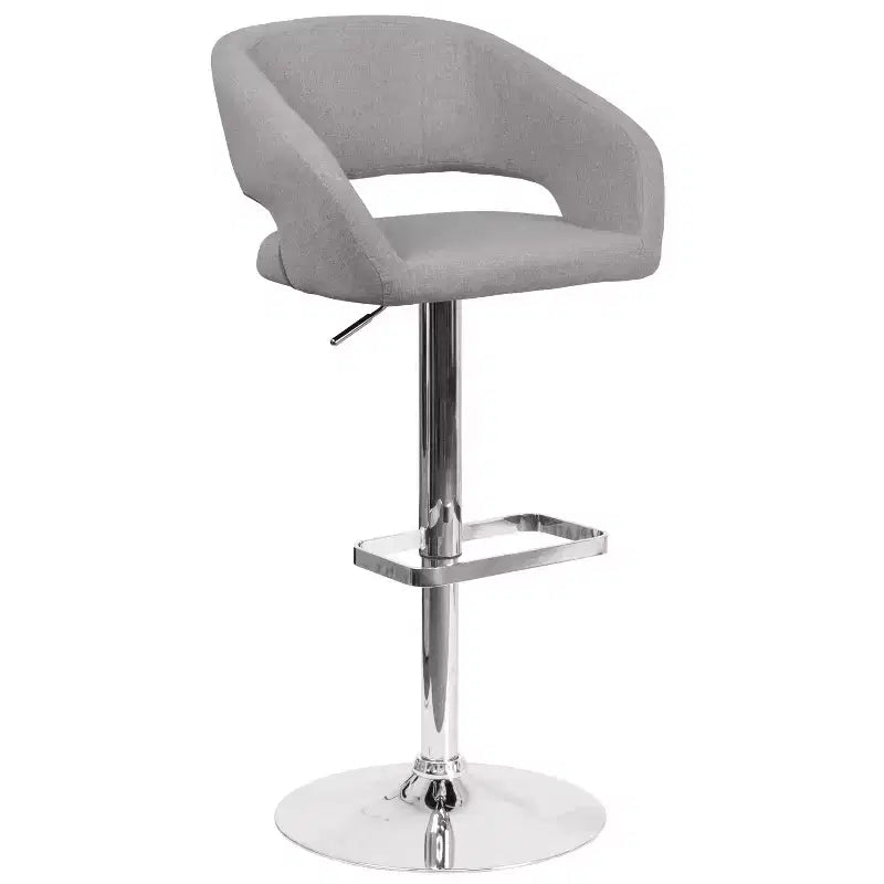 Sgabello da bar moderno con schienale arrotondato, regolabile in altezza, seduta girevole a 360°, in vinile, 150 kg