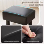Poggiapiedi Pouf Rettangolare in Pelle Sintetica con Sedile Imbottito e Vano Contenitore, Portata 150 kg