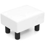 Poggiapiedi Pouf Rettangolare in Pelle Sintetica con Sedile Imbottito e Vano Contenitore, Portata 150 kg