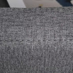 Divano Letto Convertibile Chaise Longue Reclinabile in Tessuto Trapuntato con Schienale Regolabile Grigio