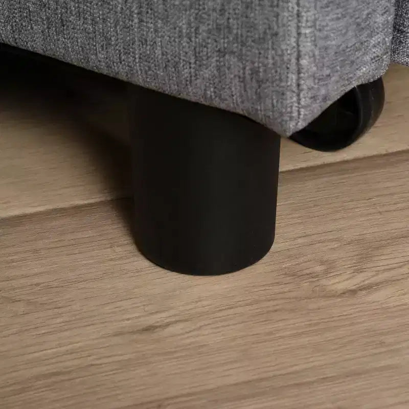 Divano Letto Convertibile Chaise Longue Reclinabile in Tessuto Trapuntato con Schienale Regolabile Grigio