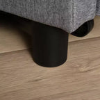 Divano Letto Convertibile Chaise Longue Reclinabile in Tessuto Trapuntato con Schienale Regolabile Grigio