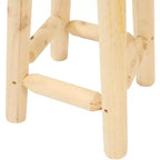 Sgabello rotondo in legno non rifinito, altezza bancone, legno di abete 24" senza schienale rustico