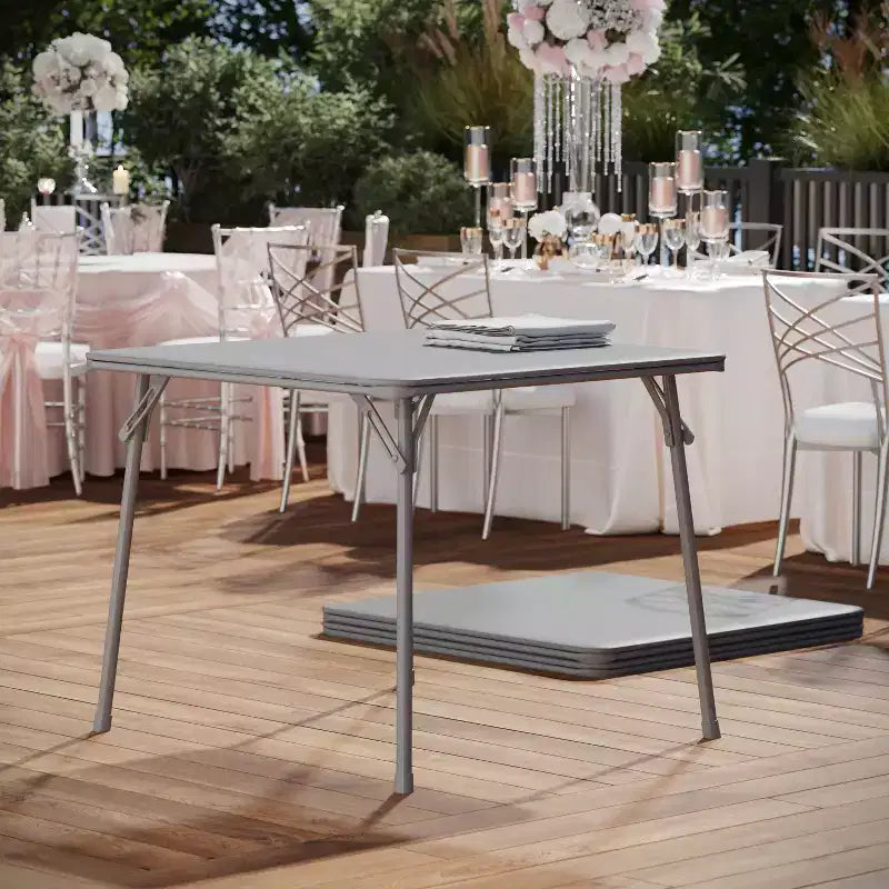 Tavolo Pieghevole con Piano in Vinile Tavolo da Gioco Tavolo da Pranzo Portatile 4 Posti