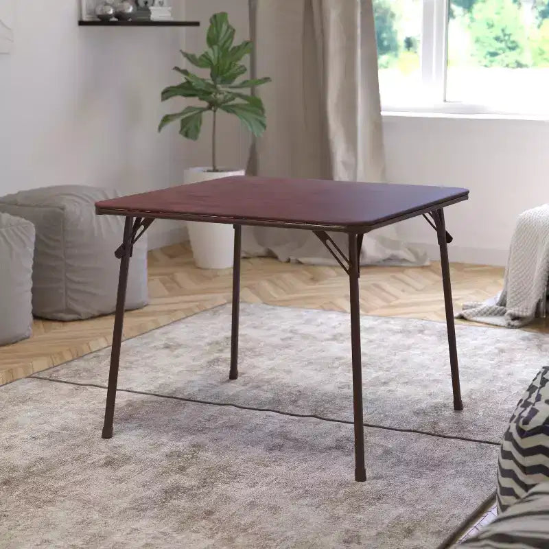 Tavolo Pieghevole con Piano in Vinile Tavolo da Gioco Tavolo da Pranzo Portatile 4 Posti