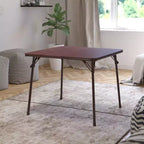 Tavolo Pieghevole con Piano in Vinile Tavolo da Gioco Tavolo da Pranzo Portatile 4 Posti
