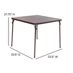 Tavolo Pieghevole con Piano in Vinile Tavolo da Gioco Tavolo da Pranzo Portatile 4 Posti