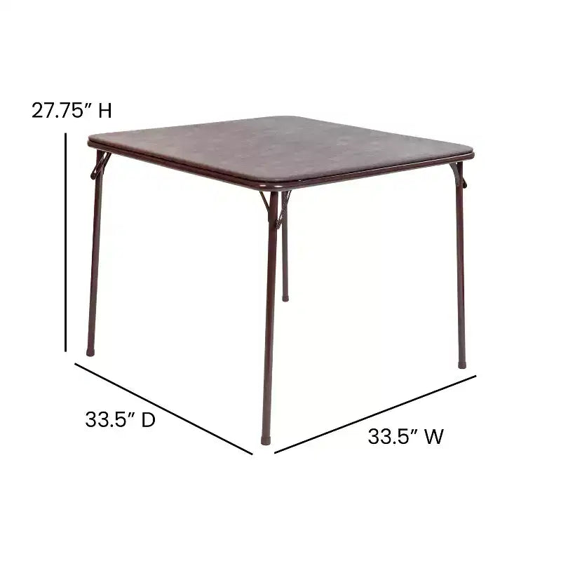 Tavolo Pieghevole con Piano in Vinile Tavolo da Gioco Tavolo da Pranzo Portatile 4 Posti