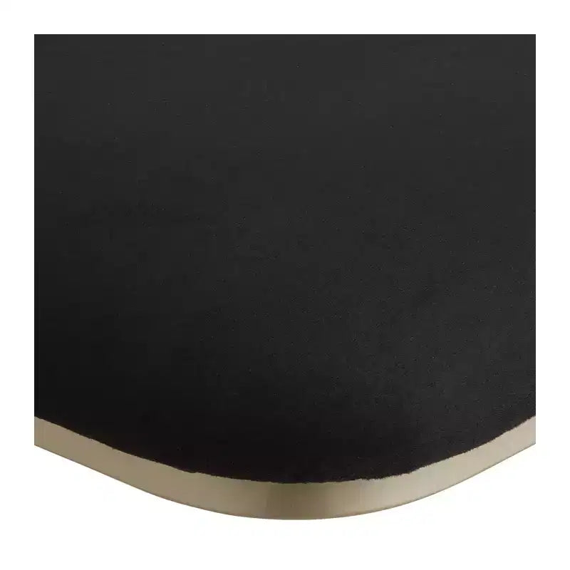 Sgabello da bar girevole in metallo color oro champagne da 74 cm, stile moderno di metà secolo con cuscino e schienale neri