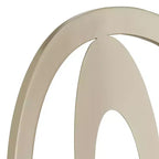 Sgabello da bar girevole in metallo color oro champagne da 74 cm, stile moderno di metà secolo con cuscino e schienale neri