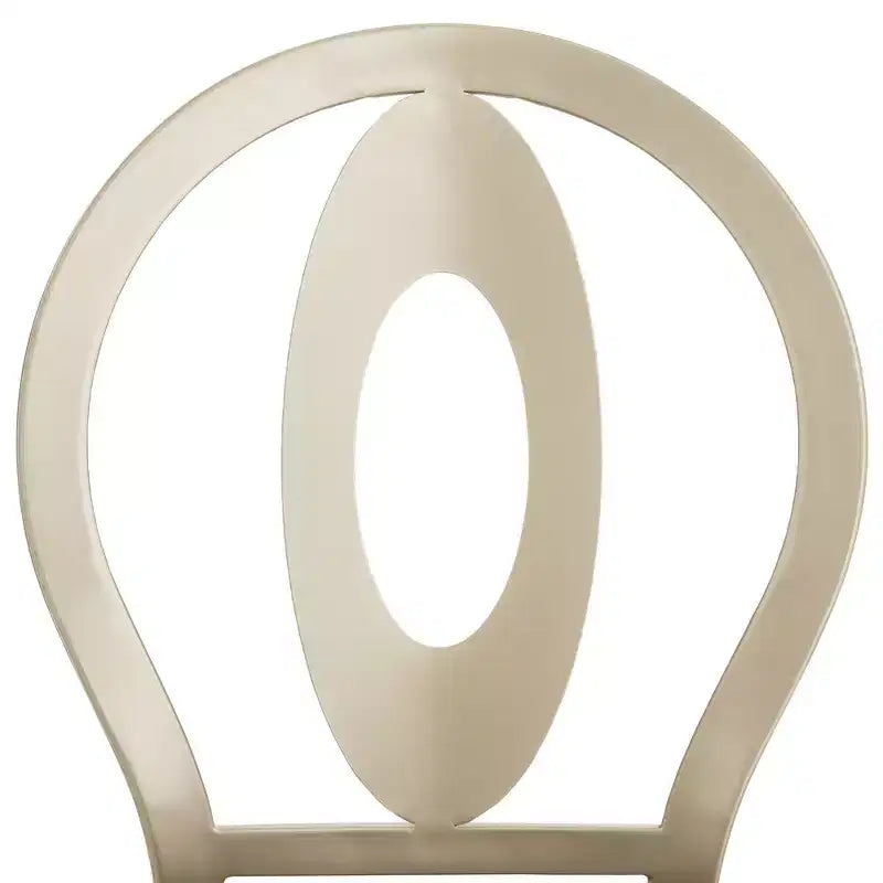 Sgabello da bar girevole in metallo color oro champagne da 74 cm, stile moderno di metà secolo con cuscino e schienale neri
